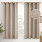 YoungsTex Dark Oatmeal Linen Curtains 54 Inch Length, Bronze Grommet Light by YoungsTex