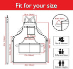 5 Pack Kitchen Apron, Work Apron, Canvas, Multiple Pockets, Gardening, Painting, BBQ, Artist, Carpenter, Sizes M to XXL, Red