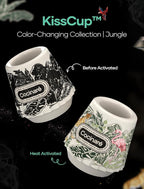 Cocinare KissCup Ceramic Espresso Cup – 2.2oz Demitasse Cup for Espresso, Pour-over coffee & Tea, Jungle, Color-Changing Collection
