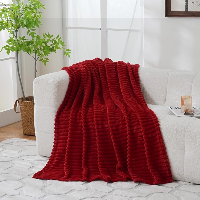 Red Fleece Throw Blanket 90”×90” - Image 4
