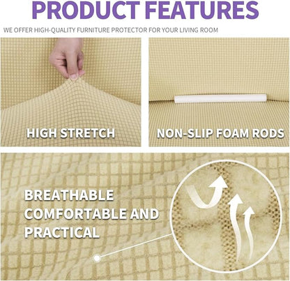 ZNSAYOTX Super Stretch Couch Cover Universal Sofa Covers - Image 4