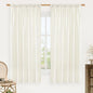 Light Filtering Cream Linen Blended Curtains 63 Inch by LAMIT