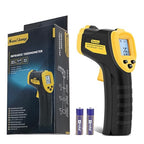 Infrared Thermometer Laser Temperature Gun -58℉ to 1112℉ with Adjustable Emissivity & Max and Min Measure Laser Digital IR Thermometer Gun Temp IR Surface Tool Heat Temp Gun for Cooking.