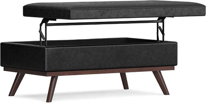 SIMPLIHOME Owen Lift Top Coffee Table Storage Ottoman - Image 9