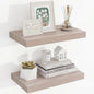 Acovy 16 Inch Floating Shelves, 3D Textured Wood Grain, Wooden Shelves by Acovy