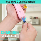 HAUSHOF Powerful Rechargeable Milk Frother Wand with Stand, Handheld Electric Foam Maker, Drink Mixer with Detachable Stainless Steel Whisk for Coffee Latte, Cappuccino, Matcha, Pink