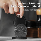MHW-3BOMBER 51mm Espresso Puck Screen - 0.2mm Ultra Thin Espresso Puck - Metal Reusable Coffee Filter for Portafilter Basket 51mm - Puck Screen with Titanium Coating FG5640-OS