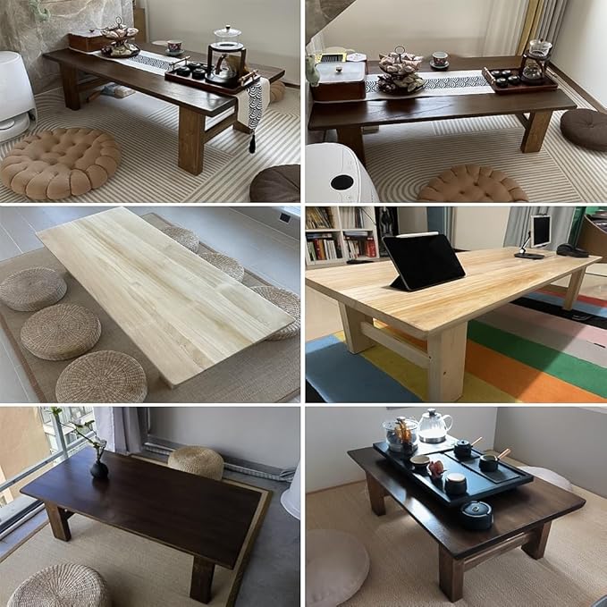 Japanese Floor Table, Vintage Tea Table Low Table, Rectangular Style Tatami - Image 6