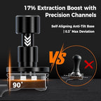 IKAPE 51MM V6 Impact Espresso Tamper with Sound Feedback, 15lb/30lb Interchangeable Springs, Espresso High Tamper with Triple-spring System, Fits 51mm portafilters