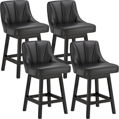 YaFiti Swivel Bar Stools Set of 4, 26 Inch Counter Height Bar Stools by YaFiti