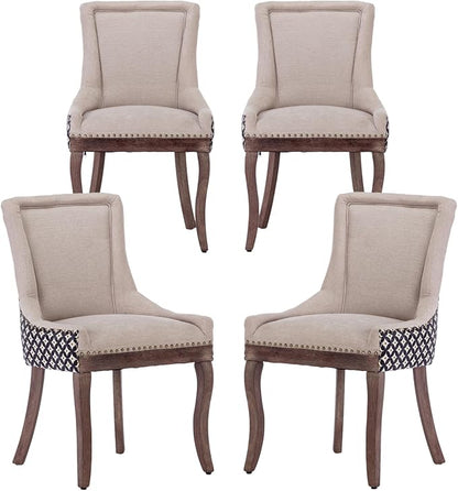 Modern Dining Chairs Set of 4, High Back Dining Chairs Side Chairs by MZDOO