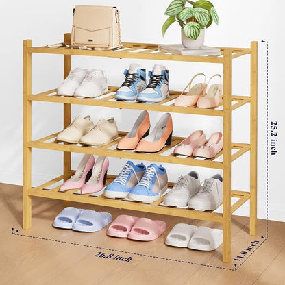 Kitsure Bamboo Wooden Shoe Rack - Image 2