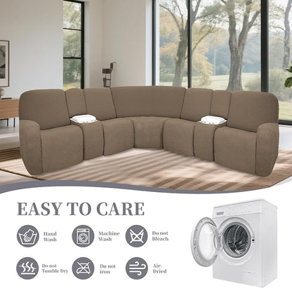 100% Waterproof Sectional Recliner Couch Covers - Image 8