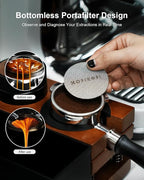 51mm Bottomless Portafilter 3 Ears Compatible with Delonghi Dedica EC680/EC685/EC885 and SMEG, EUPA Espresso Machines, Espresso Naked Bottomless Portafilter with Puck Screen and 18g Filter Basket
