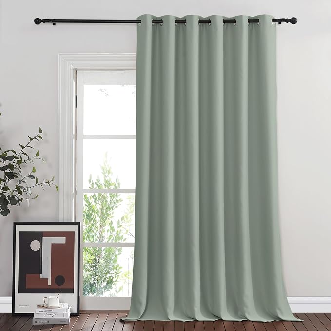 NICETOWN Room Divider Curtain 132 Inches Long, Wide Blackout Sliding Door - Image 8