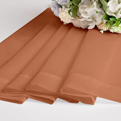 Chyhomenyc Orange Sheer Curtains 54 Inch Long 2 Panels, Short Voile Drapes - Image 4