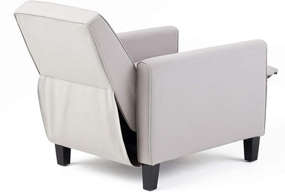 Christopher Knight Home Emmie Fabric Recliner, Light Gray, Dark Brown - Image 5