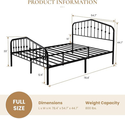 SHA CERLIN Full Size Metal Platform Bed Frame - Image 3
