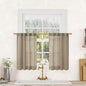 Taupe Linen Curtains 30 Inch Length by LAMIT