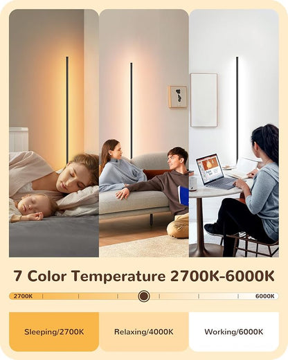 EDISHINE Floor Lamps for Living Room, Remote Control & Foot Switch Corner Floor - Image 2