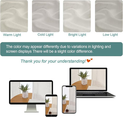 Chyhomenyc Semi Sheer Curtains 84 Inches Long 2 Panels Set, Light Filtering - Image 3