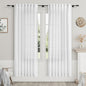 White Linen Curtains 67 Inch Length by Nanspring