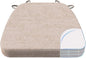 AAAAAcessories D-Shaped Chair Cushions, Machine-Washable Cover, Oatmeal Beige by AAAAAcessories