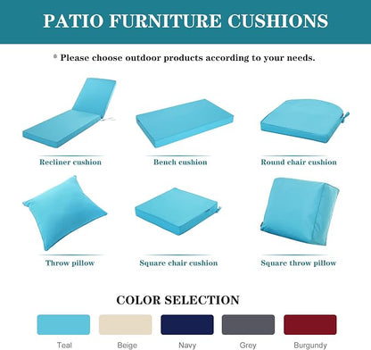 Outdoor Chaise Lounge Cushion Set of 2, Fadesafe Water-Repellent Lounge Deck - Image 9