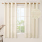 Beige Linen Curtains 63 inch Length 2 Panels by LAMIT