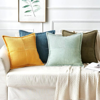 MIULEE Golden Yellow Corduroy Pillow Covers 18x18 Inch - Image 5