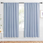 NICETOWN Bedroom Window Curtain Panels, Vintage Blue, 2 Panels, 62 in x 72 in by NICETOWN