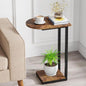 Hosfais Side Table Small End Table, C-Shaped Wood Sofa Table by HosfaisHome