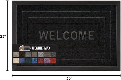 GORILLA GRIP 100% Waterproof All-Season WeatherMAX Doormat 35x23, US Designed - Image 2