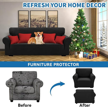 XINEAGE 2026 New Stretch Armchair Covers 1 Piece Chair Slipcovers Chair - Image 4