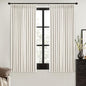 MIULEE Beige White Pinch Pleated 100% Blackout Linen Curtains 40x63 Inches | by MIULEE