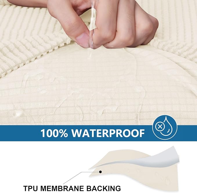 Waterproof Sectional Couch Covers, Non Slip Sofa Cushion Covers | L Shape - Image 3