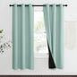 NICETOWN Aqua Blue 100% Blackout Curtain Set, Thermal Insulated & Energy by NICETOWN