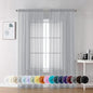 Chyhomenyc Light Grey Sheer Curtains 84 Inches Long, 2 Panels | Light Filtering by Chyhomenyc