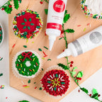 Sweets Indeed Frosting Kit plus Sprinkles Frosting Tubes nozzles 11.71 ounces Perfect for baking and cookie decoarting (Christmas)