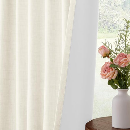 INOVADAY 100% Blackout Linen Curtains - Image 7