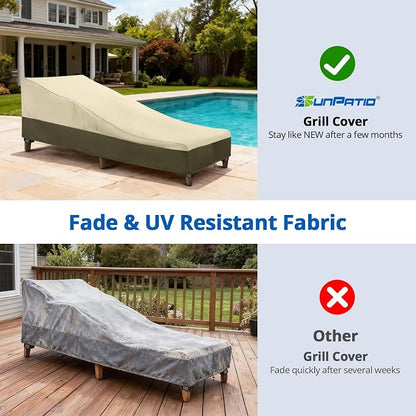 SunPatio Chaise Lounge Cover Outdoor Waterproof, Heavy Duty 2 Pack Patio Lounge - Image 7