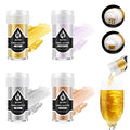 Edible Glitter for Cocktails - 4 Colors Gold Luster Dust Edible Drink Glitter Food Grade Metallic Shimmer Powder Cake Sprinkles for Beverage Chocolate Candy, 5g/Bottle