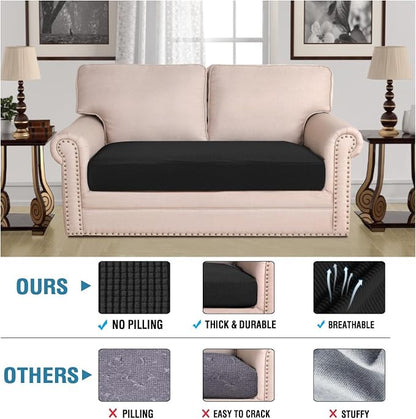 H.VERSAILTEX Super Stretch Individual Seat Cushion Covers Sofa Covers Couch - Image 2