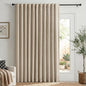 Linen Textured Blackout Sliding Door Curtains 108 Inches Long, Oatmeal | 100% by 100BlackoutShield