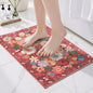 Floral Entry Rug Small Red Door Mat 24x17Inch by WelcometoBabovid