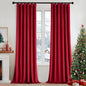 MIULEE Velvet Curtains 50W x 90L 2 Panels Red Blackout Curtains | Luxury velvet by MIULEE