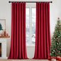 MIULEE Velvet Curtains 50W x 96L 2 Panels Red Blackout Curtains | Luxury velvet by MIULEE