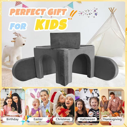 10 Pcs Modular Kids Play Sofa – Versatile Convertible Foam Cushion That Doubles - Image 7