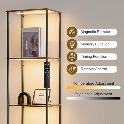 Tall Display Shelf with Lights, Dimmable LED Display Cases - Image 3