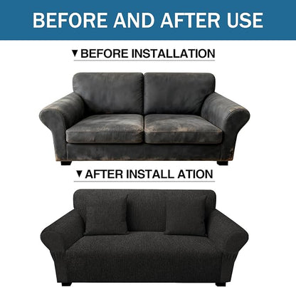 Loveseat Slipcover with 2 Pillow Cover - Image 8